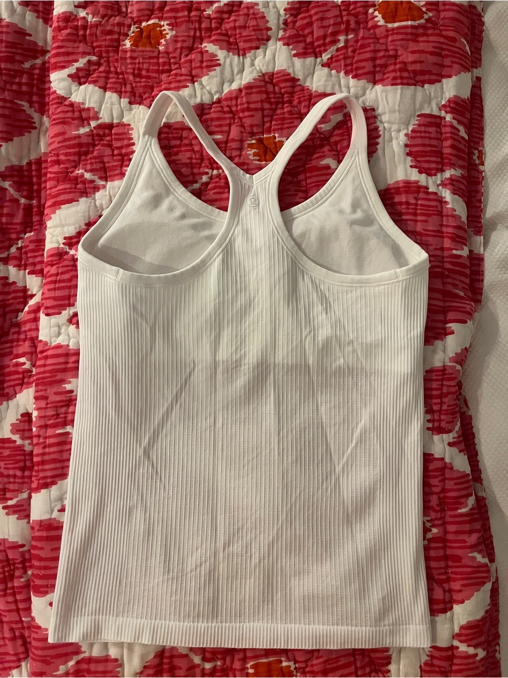 Lululemon White Ribbed Racerback Tank Top - Picture 4 of 4